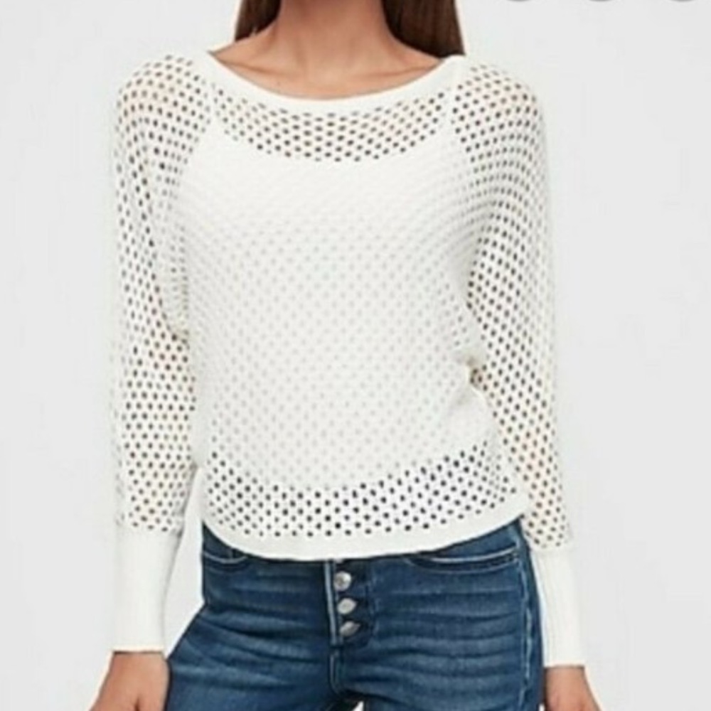 Express Open Stitch Pullover Knit - image 2